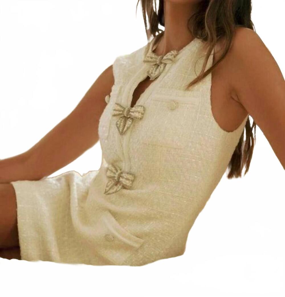 NEW MABLE ines mini dress in ivory - Picture 5 of 6